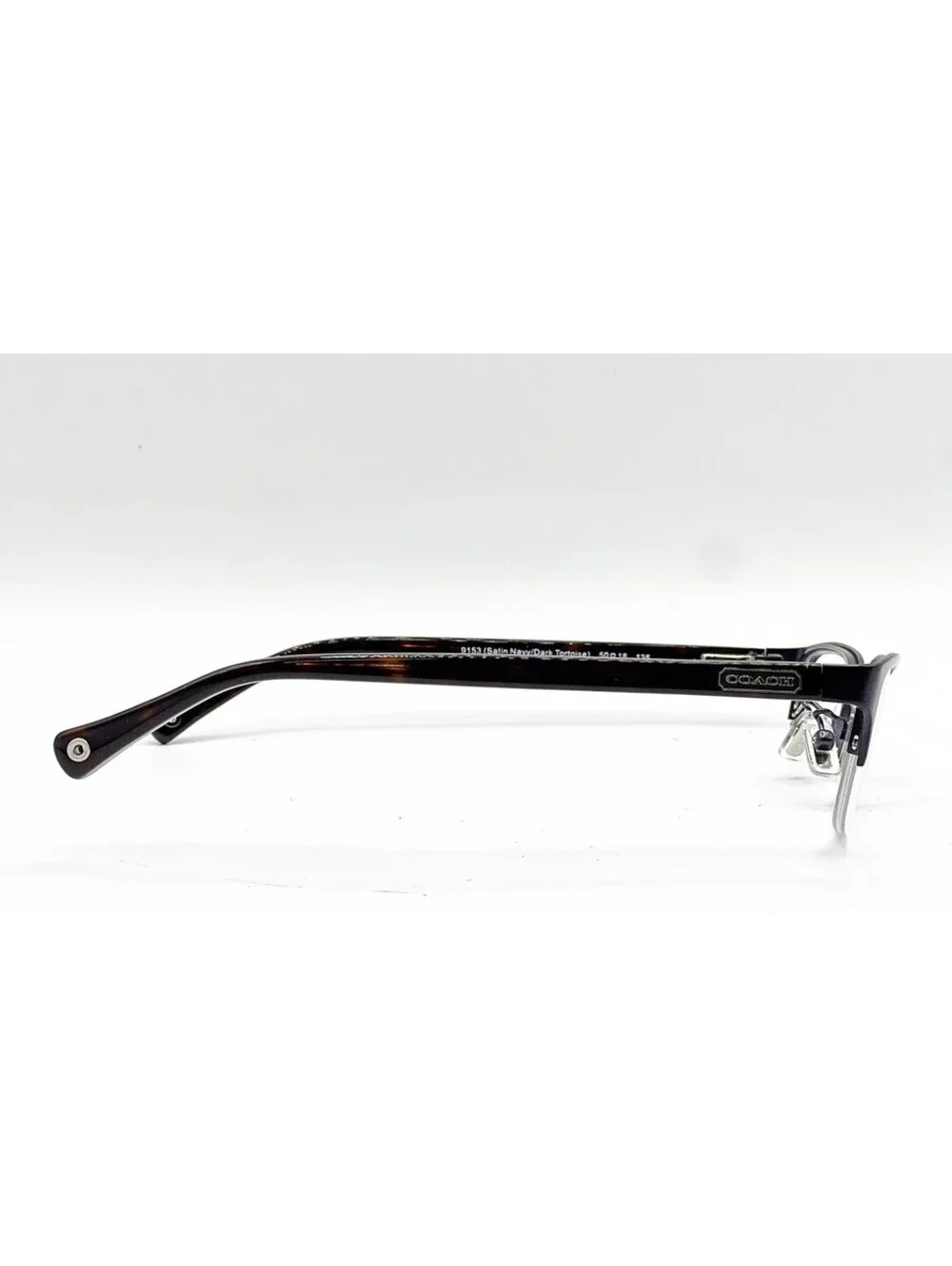 Coach Leigh 9153 Satin Navy/Dark Tortoise Authentic Eyeglasses 50-18-135
